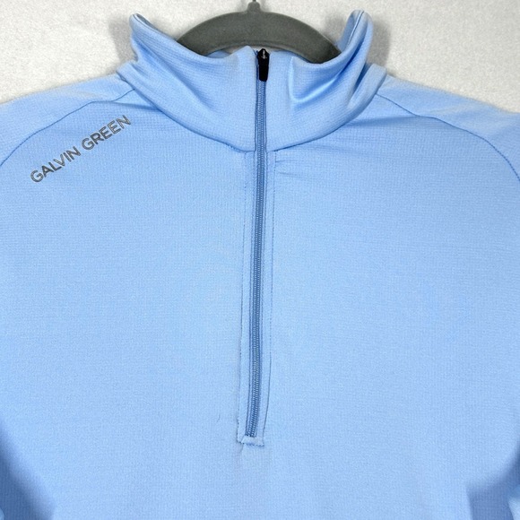 Galvin Green Shirt Mens Small Drake Insula Pullover 1/4 Zip Golf Midlayer Blue - Picture 2 of 15